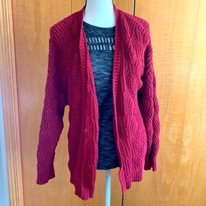 Warm woven cardigan